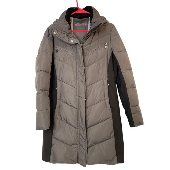 Calvin Klein Performance Womens Quilted Puffer Coat Hood Small RB10714 EUC - Picture 10 of 14